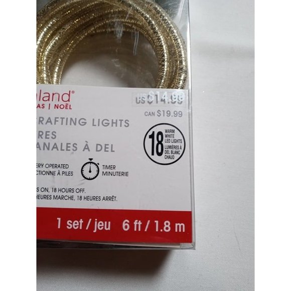 ASHLAND 6ft. Battery Operated Gold String Lights New in Boxes - Picture 2 of 3